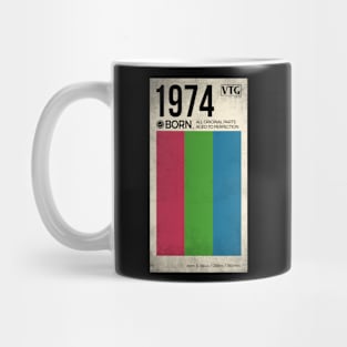 1974 born year video cassette Mug